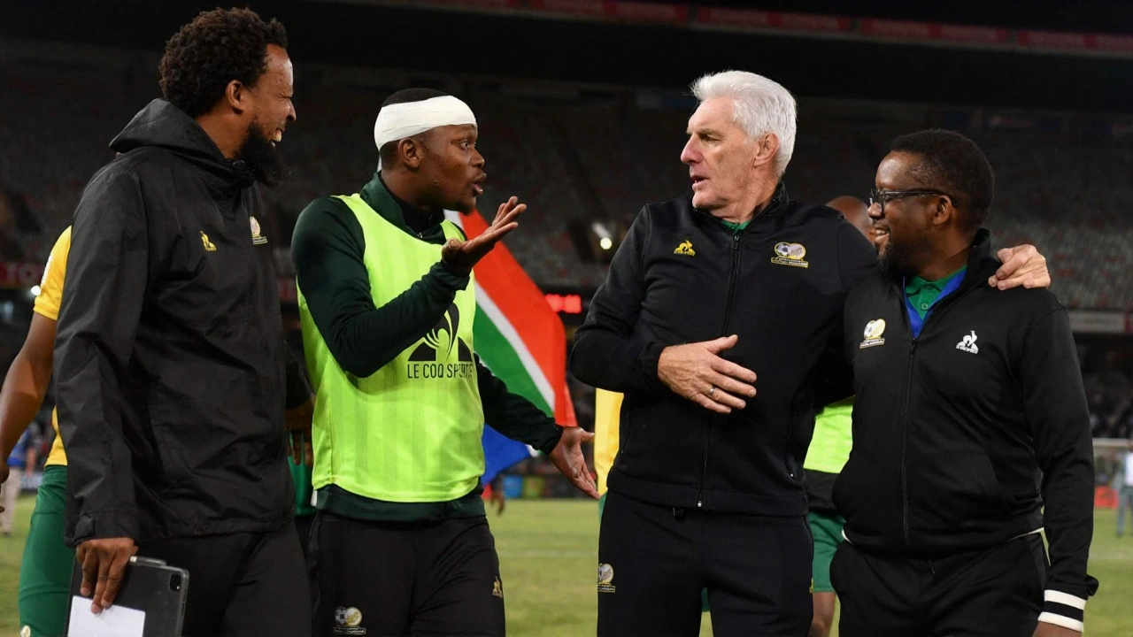 Broos urges Bafana Bafana to focus before must‑win Rwanda clash